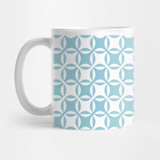 Modern Blue Scandinavian Checkered Pattern Mug